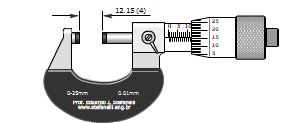 نرم افزار آموزش میکرومتر 0.25 میلی متری با دقت 0.01 میلی متر